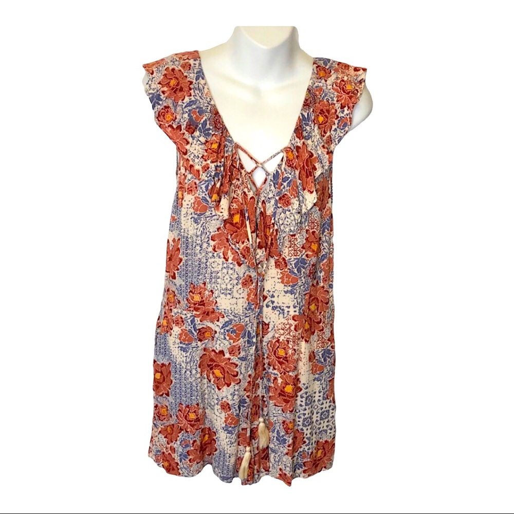 Kendal & Kylie Floral Summer Romper Shorts Flower Tomato zgirl Summer sz Large